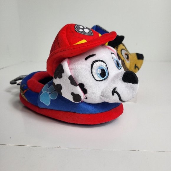 Paw Patrol Kids Slippers Chase Marshall Plush Puppy Dog Sz 7/8 Nickelodeon New - Picture 13 of 16